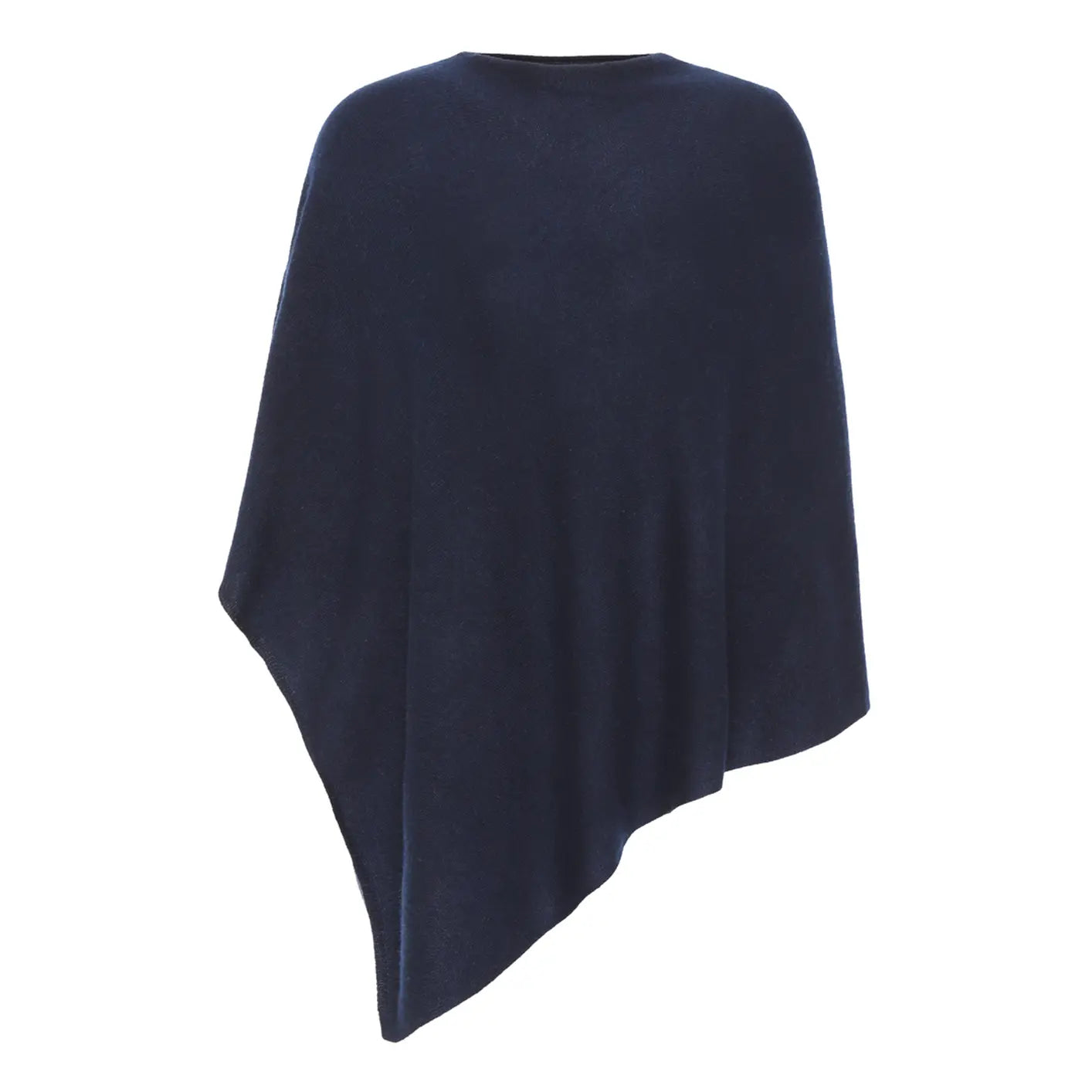 Cashmere poncho mørk blå