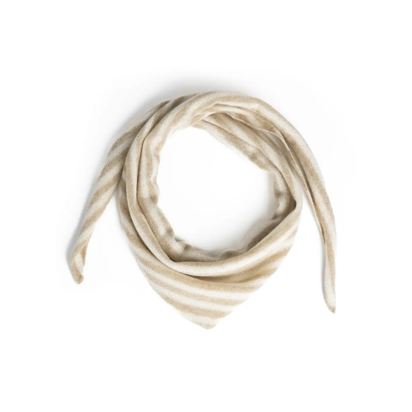 Billede af Lille trekantet tørklæde beige/ hvid