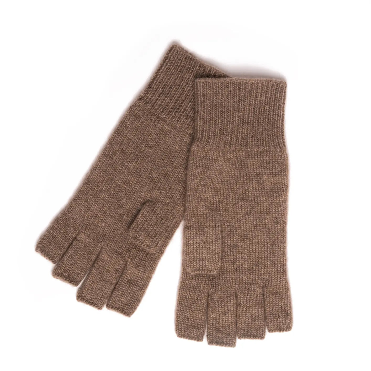 Billede af Cashmere handsker uden fingre - brun