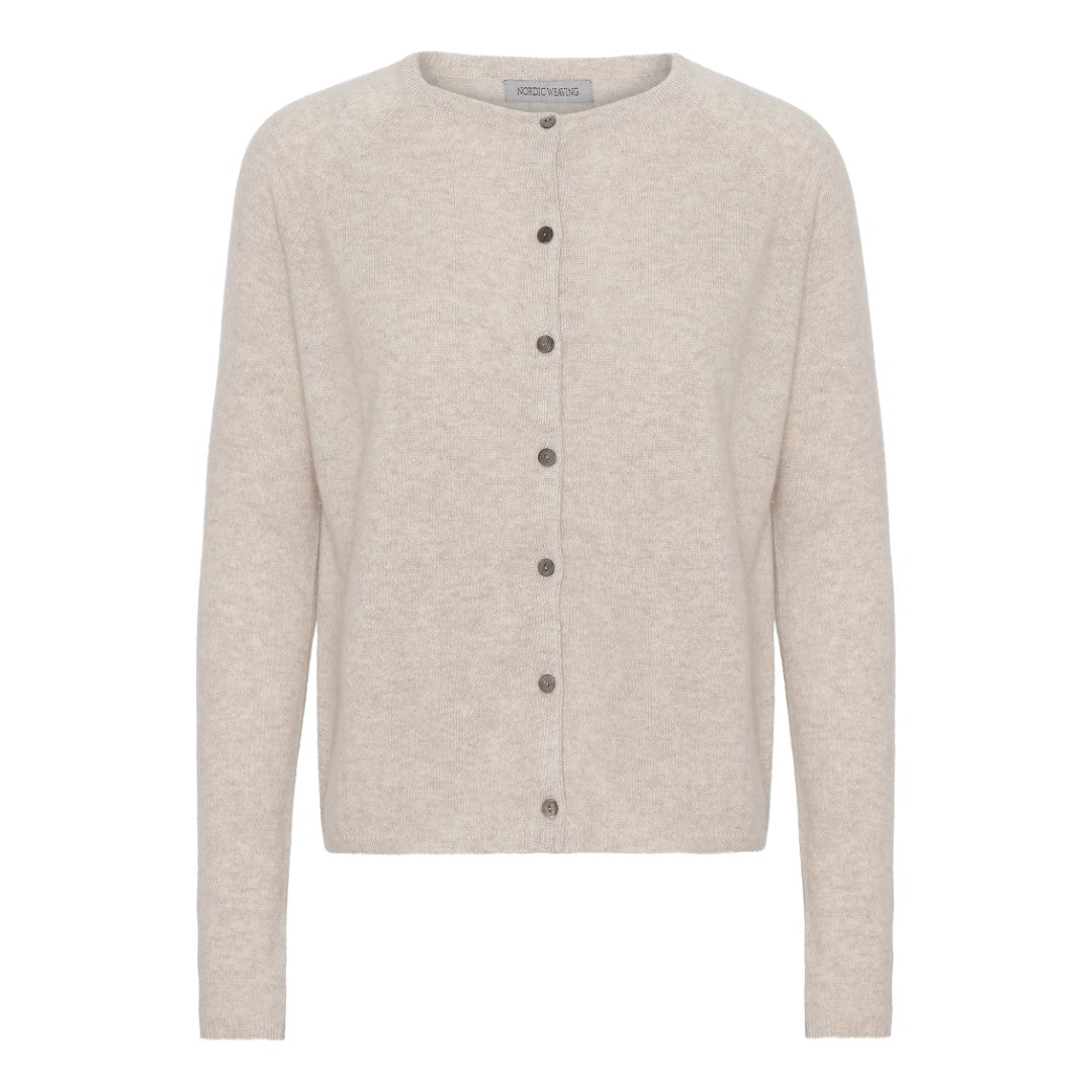 Se Cashmere cardigan sand hos Nordic Weaving