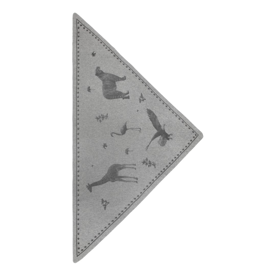 Billede af Cashmere halstørklæde fauna grå 120x120x160cm
