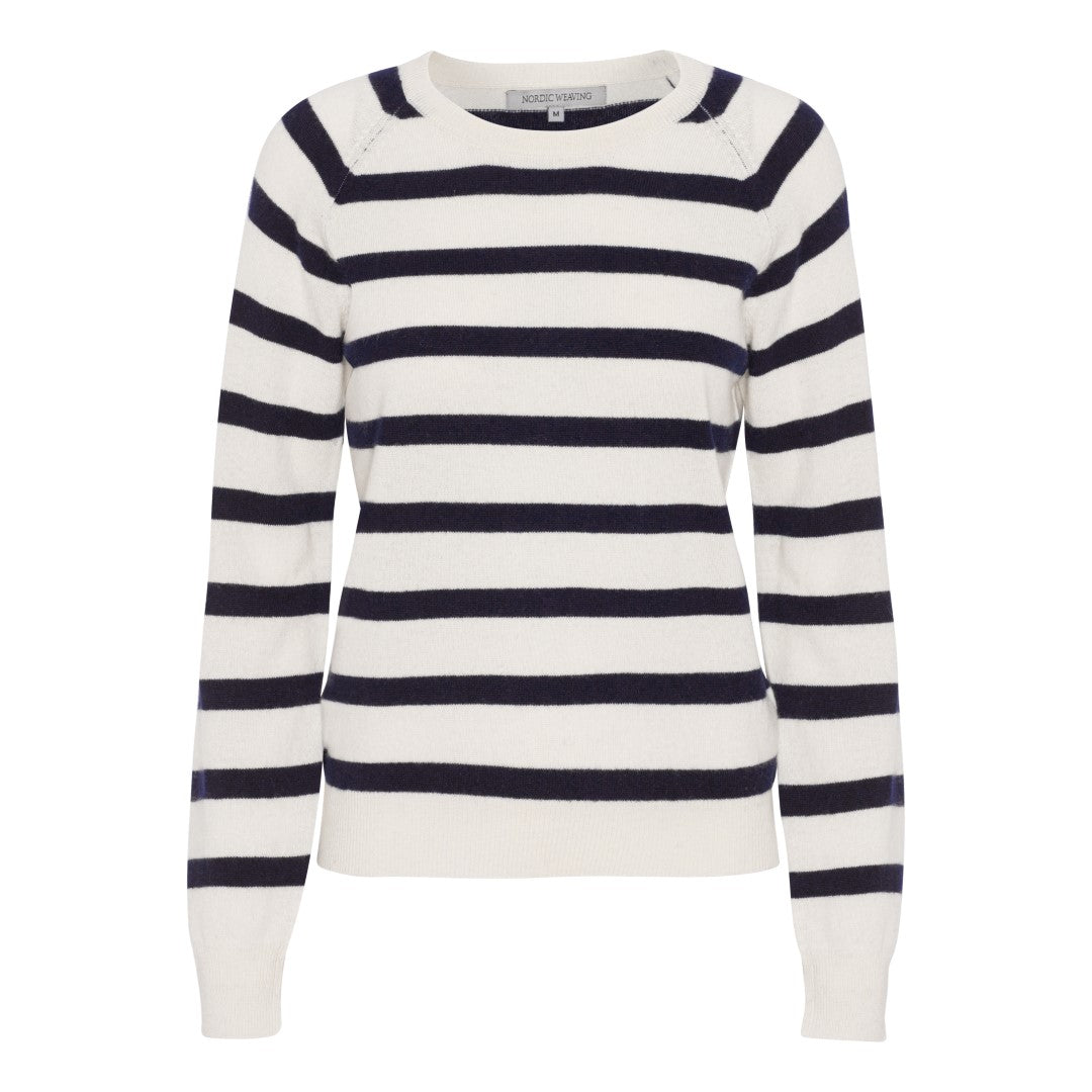 Se Cashmere stripe blue/white hos Nordic Weaving