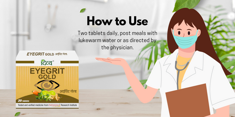 how to use patanjali eyegrit gold tablet