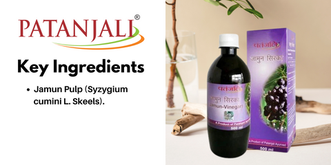 Key ingredients of Patanjali Jamun Vinegar
