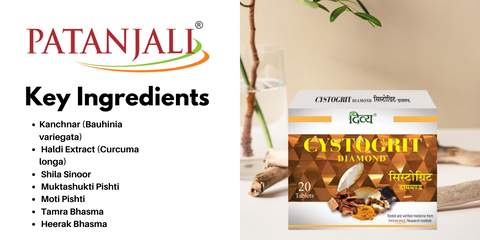 key ingredients of Patanjali cystogrit tablet