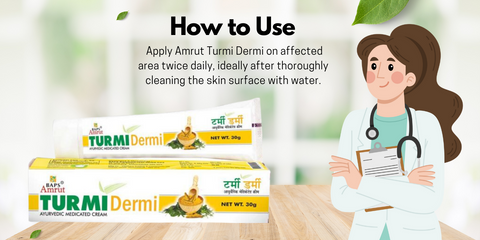 How to use the Baps Amrut Turmi Dermi Cream