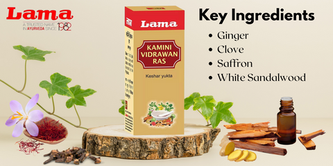 Key ingredients of Lama Kamini Vidrawan Ras Keshar Yukta