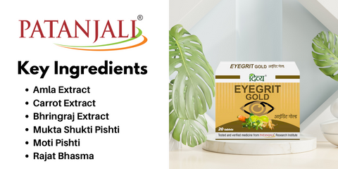 key ingredients of Patanjali Eyegrit Gold Tablet
