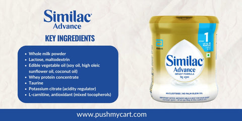Key ingredients of Similac Advance Infant Formula Stage 1