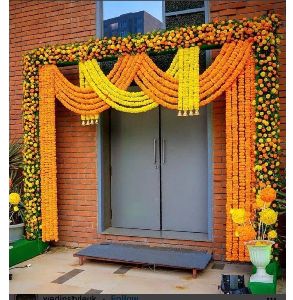 Artificial Marigold Flower Garland For Door Decoration
