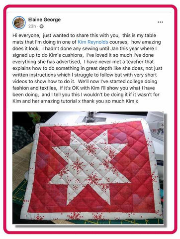 Introduction To Quilting online course - table mats