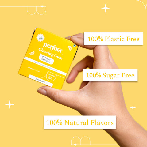 perfora’s plastic and sugar free chewing gum for good oral health