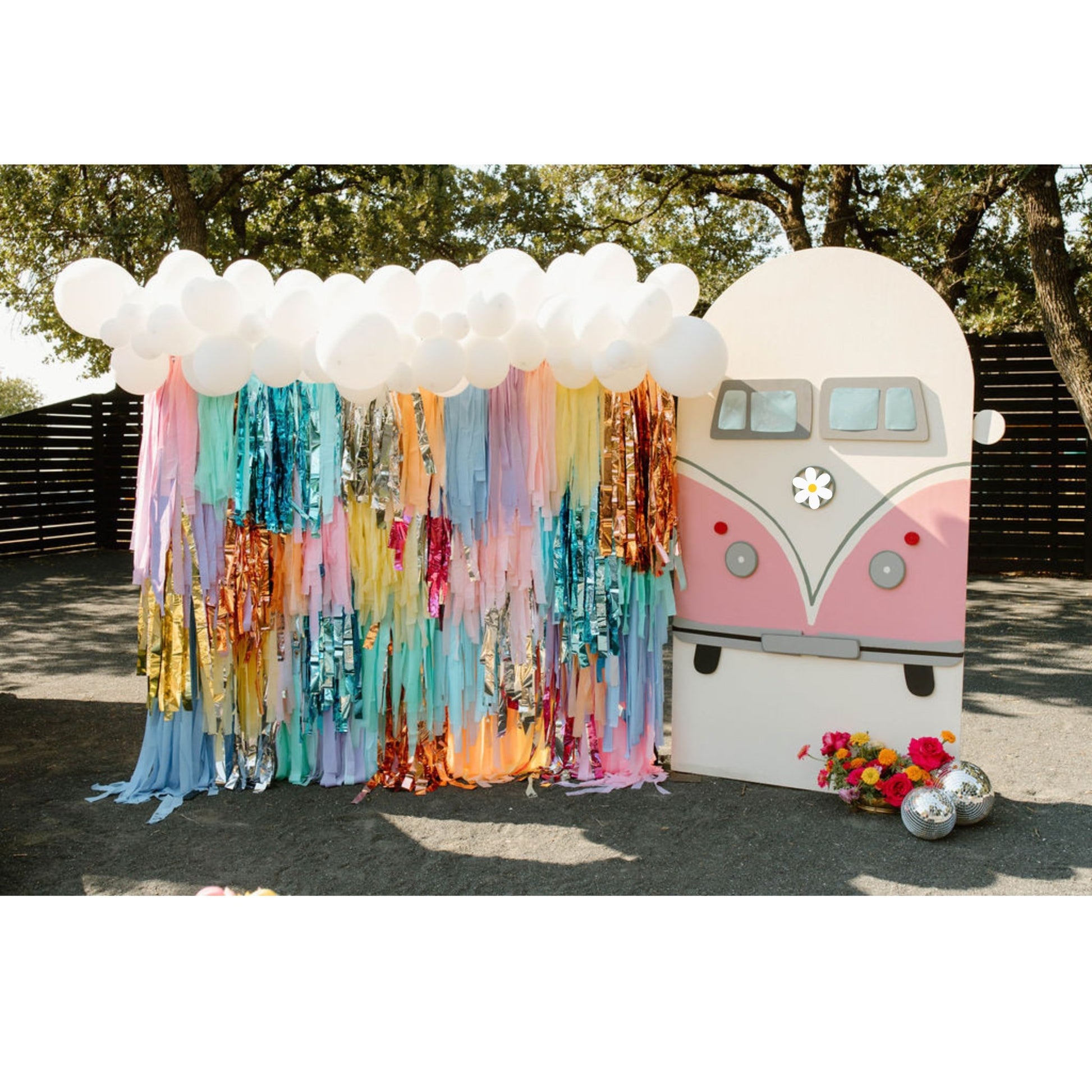 Pastel Rainbow Backdrop - Oh My Darling Party Co-blushbubblegumbuttercup #Fringe_Backdrop#