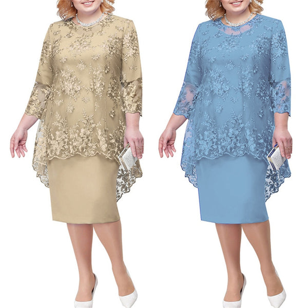 Purpdrank Royal Blue Lace Mother Of The Bride Dresses Wome Plus Size W ...