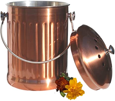 Copper compost pail