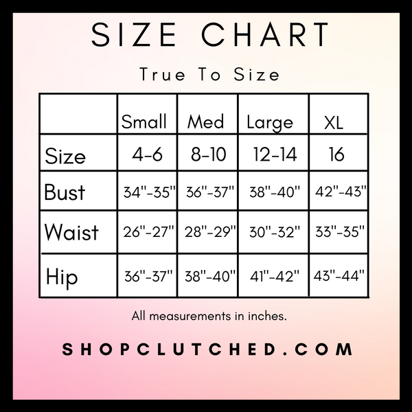 Sizing Chart – Shop Clutched