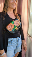 Load image into Gallery viewer, Capri Belt Bag- Hand Painted Rose
