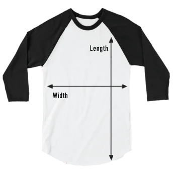 unisex 3/4 sleeve raglan shirt