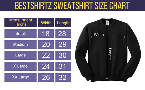 Best Shirtz Sweatshirt Size Chart