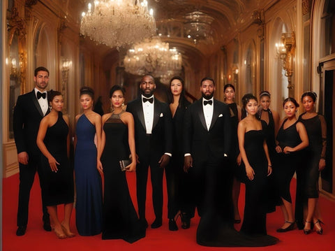 Group of people attending Black Tie Event