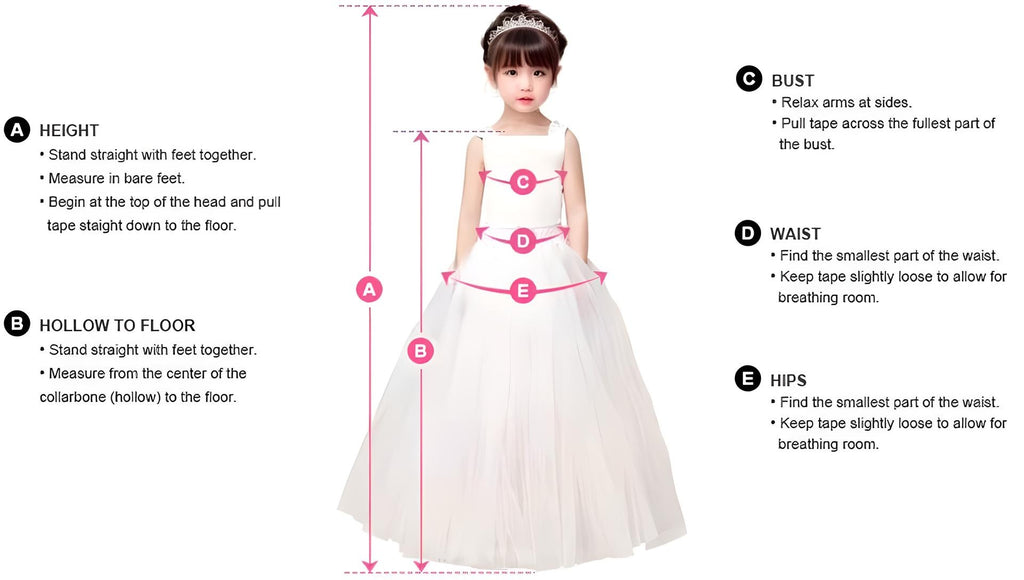 Guide to taking dress measurements for girls