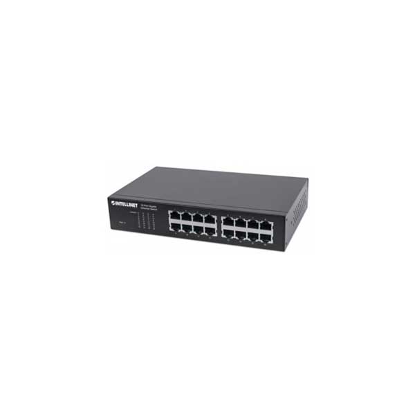 Intellinet, 561464, 16, Port, Rear, Panel, Gigabit, Ethernet, AV