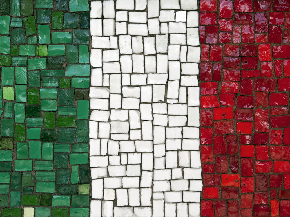 Mosaic Wall for Italy Flag