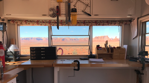 Studio Dale, a mobile metalsmithing studio, in Valley of the Gods