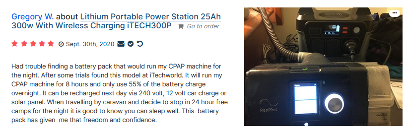 Portable Power for CPAP machine
