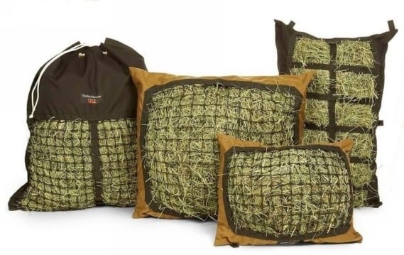 The Hay Pillow Product Line - Slow Feed Standard, Mini, Hanging & Manger Styles.