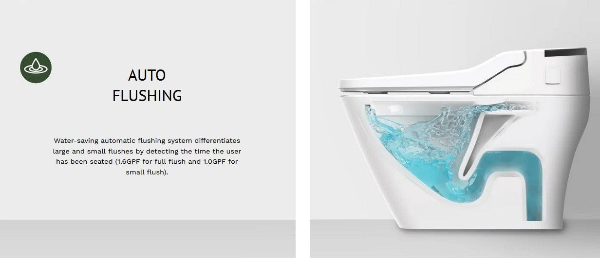 Vovo Integrated Smart Toilet with Bidet Seat and Auto Dual Flush TCB-090S