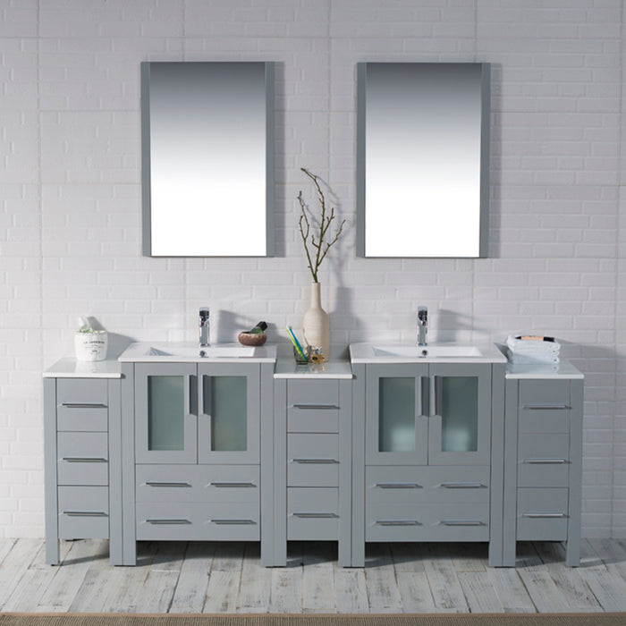 Blossom Sydney 84" Bathroom Vanity with Side Cabinet V8001 84S 01