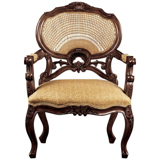 Louis XV French Rattan Chair - AF1553 - Design Toscano