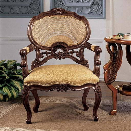 Louis XV French Rattan Chair - AF1553 - Design Toscano