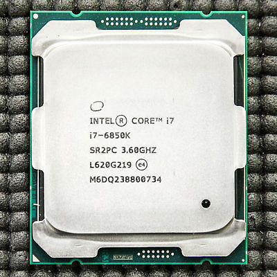 Intel Core i7-6850K Broadwell-E 6-Core 3.6 GHz Socket LGA 2011-V3 140W (SR2PC) Desktop Processor.