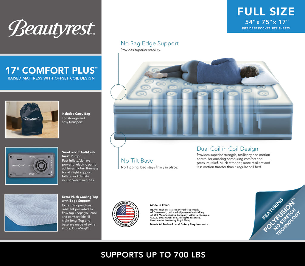 beautyrest comfort plus air mattress