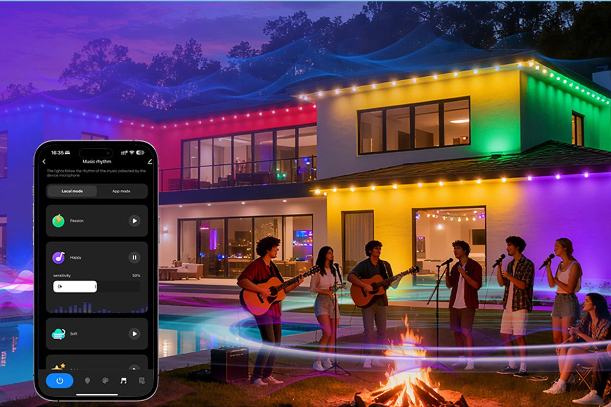 G GJIA Permanent Outdoor Under Eave Lighting