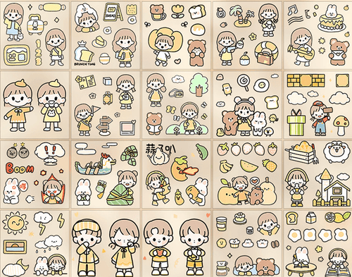 School Supplies Stationery Girls  School Supplies Kawaii Sticker - 20  Sheets Cute - Aliexpress