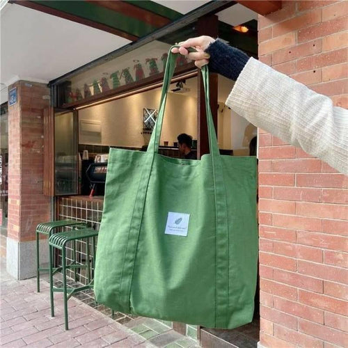 Canvas Tote Bag Minimal Style (Cozy Day) - Shop Terrtella Handbags & Totes  - Pinkoi