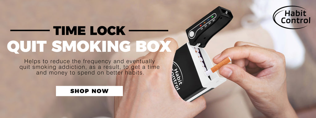 Quit smoking lock box with a timer