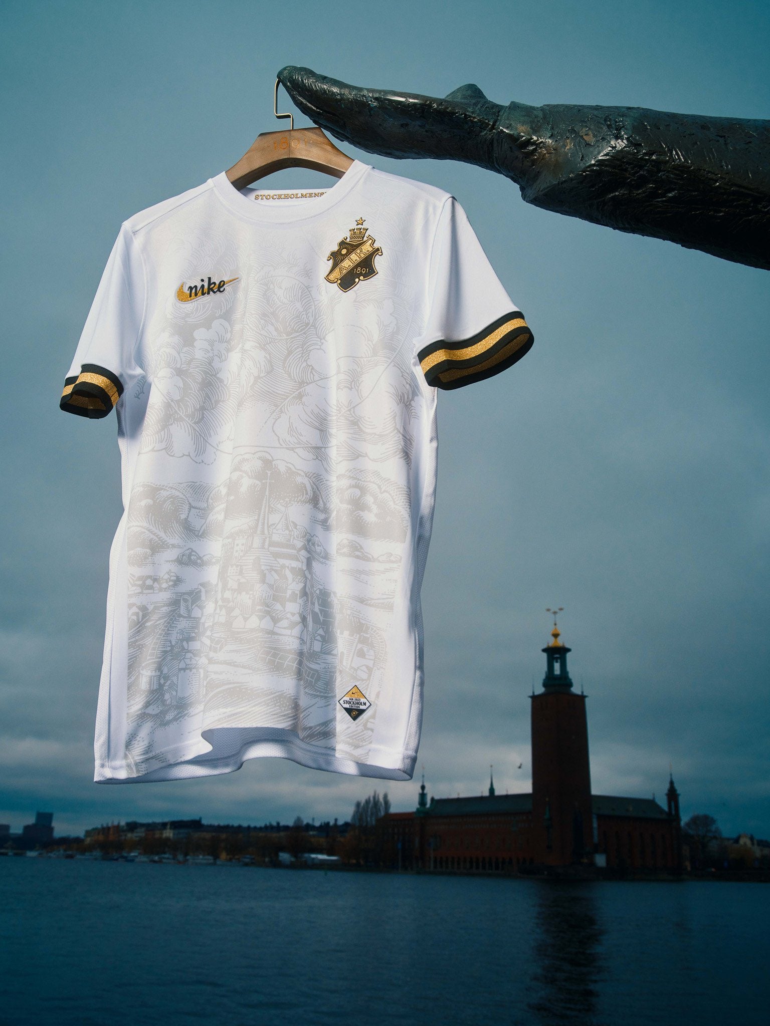 Nike AIK 2023 132-Years Kit hanging