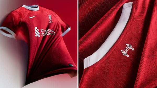 liverpool 23/24 shirt, front and back collage