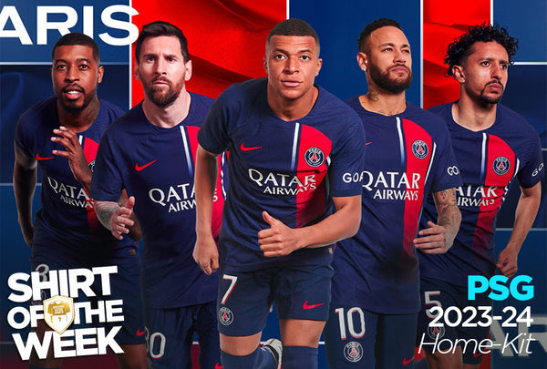 psg team players wearing the 2023-24 home kit