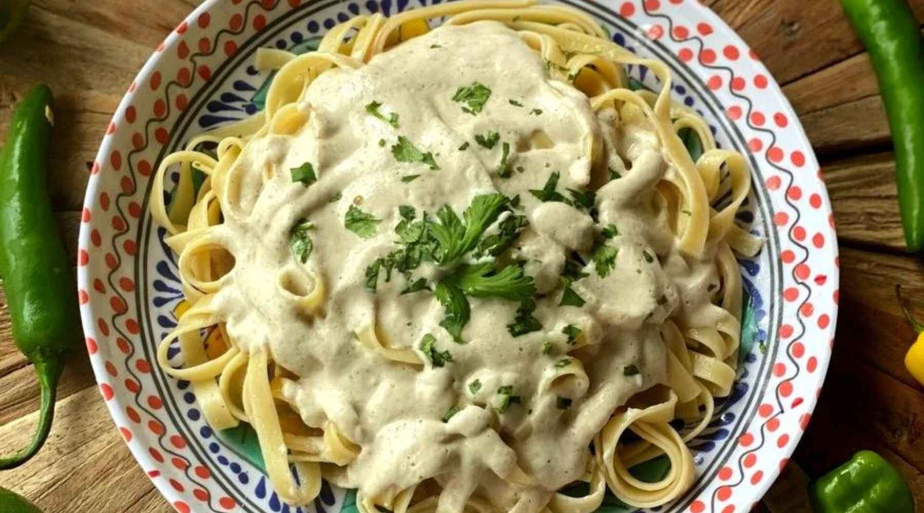 Dairy Free Alfredo Fettuccine Pasta