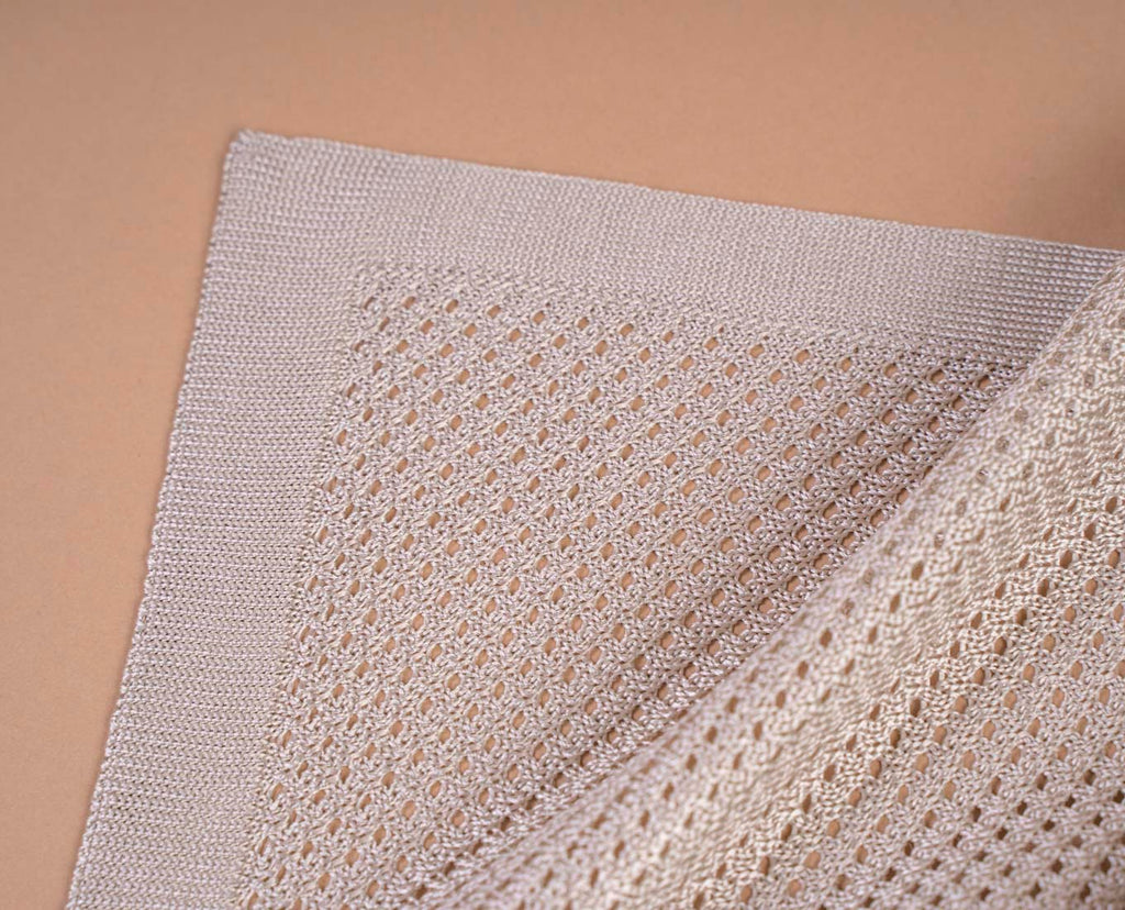 Knitted silk pocket square