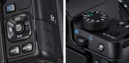 Pentax KF DSLR camera - control button