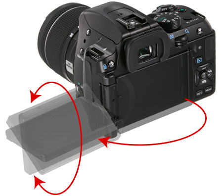 Vari-angle LCD monitor Pentax KF DSLR camera