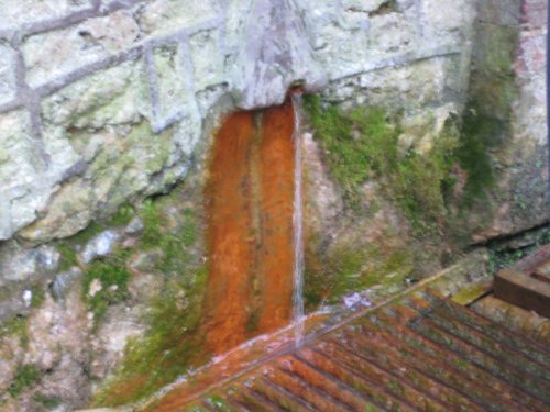 Excess red well runoff