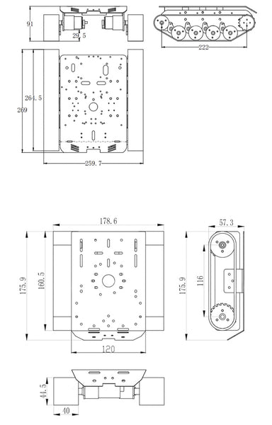 2WD Export Quality Metal Based Chassis Smart Car With Motor - Silver