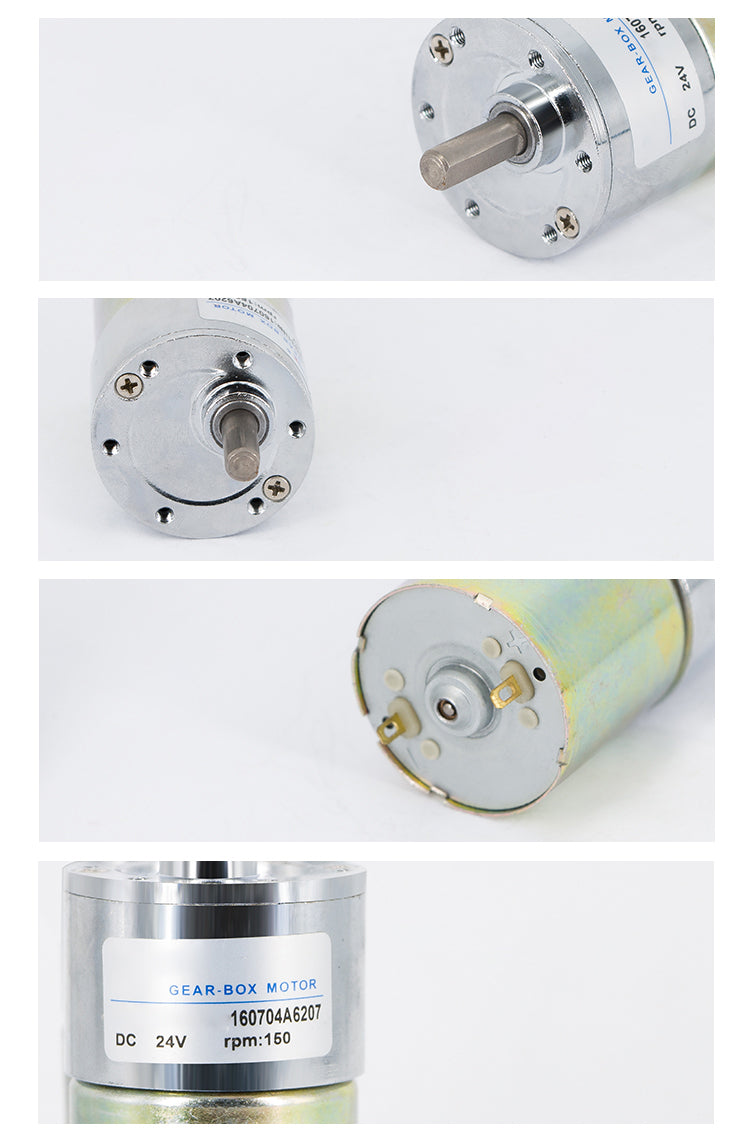 DC Geared full copper industrial grade motor 12V 37mm Diameter Gearmotor 5RPM 16RPM